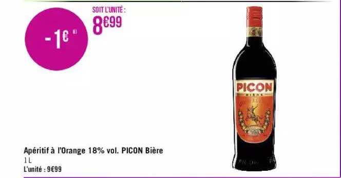 apéritif à l'orange 18% vol. picon bière