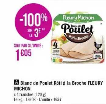 blanc de poulet rôti à la broche fleury michon
