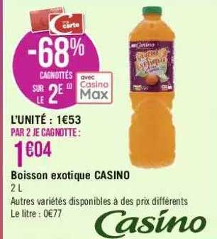 Boisson Exotique Casino