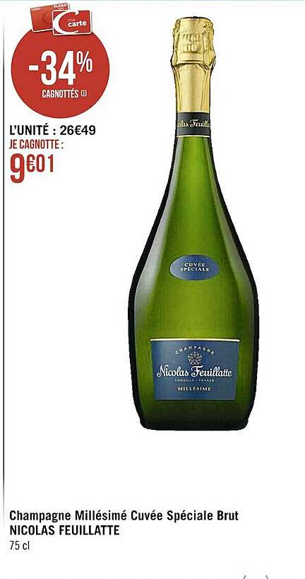 champagne millésimé cuvée spéciale brut nicolas feuillatte