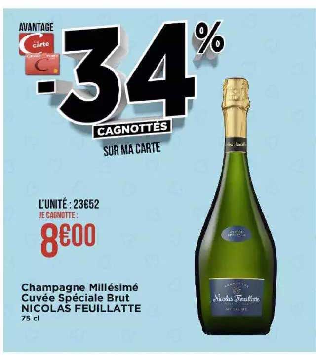 champagne millésimé cuvée spéciale brut nicolas feuillatte