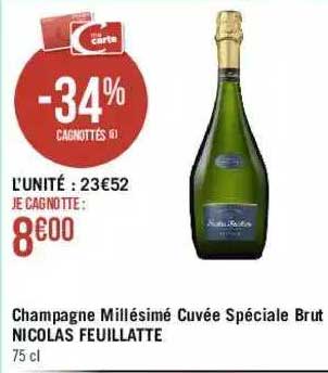 champagne millésimé cuvée spéciale brut nicolas feuillatte