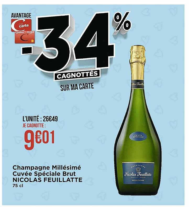 champagne millésimé cuvée spéciale brut nicolas feuillatte