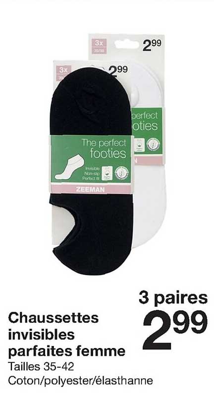 chaussettes invisibles parfaites femme