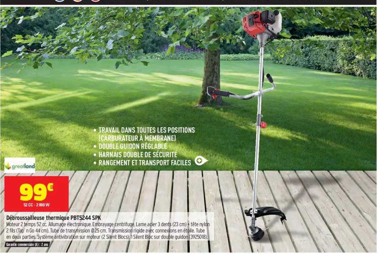 débroussailleuse thermique pbt5244 spk