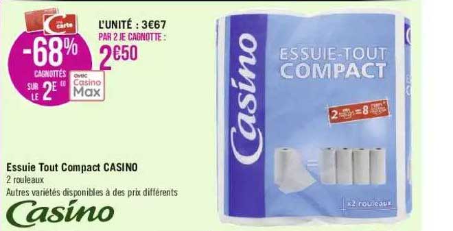 essuie tout compact casino