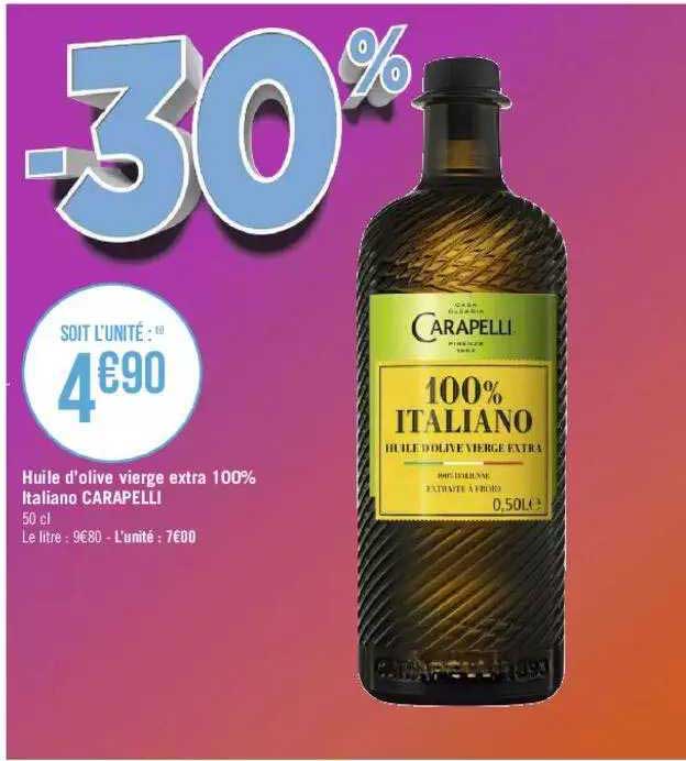 Huile D'olive Vierge Extra 100% Italiano Carapelli