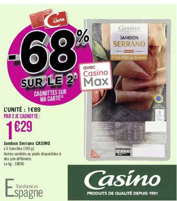Jambon Serrano Casino