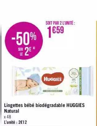 lingettes bébé biodégradable huggies natural