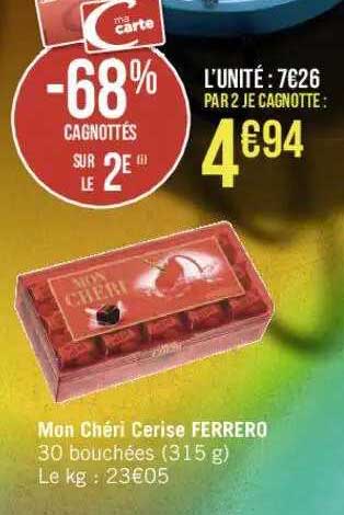 mon chéri cerise ferrero