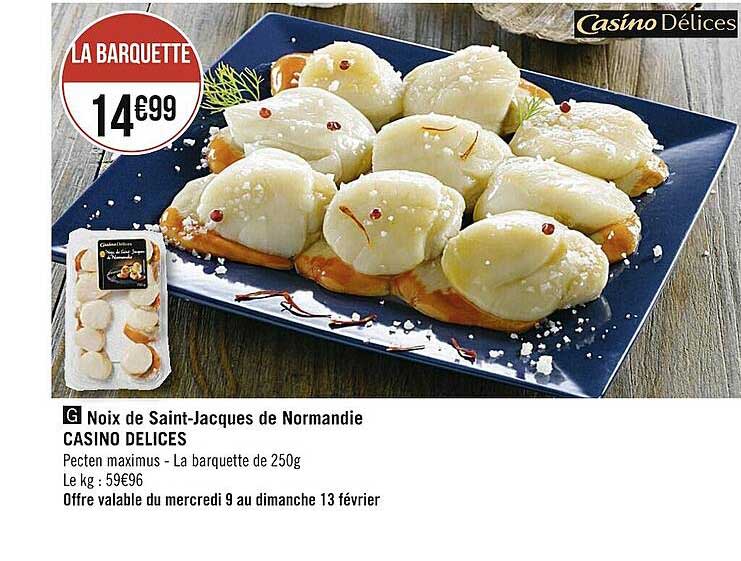 noix de saint-jacques de normandie casino délices