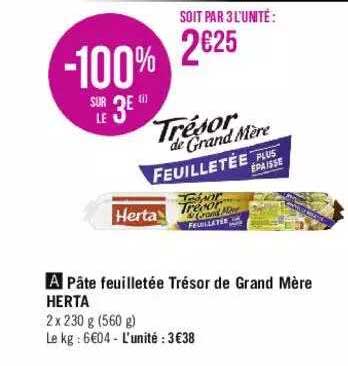 pâte feuilletée trésor de grand mère herta