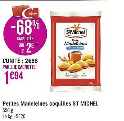 petites madeleines coquilles st michel