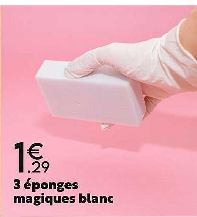 3 éponges magiques blanc