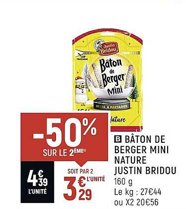 bâton de berger mini nature justin bridou