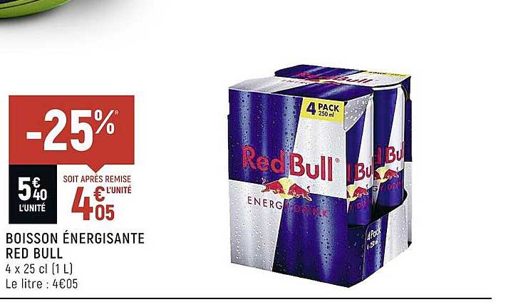 boisson énergisante red bull