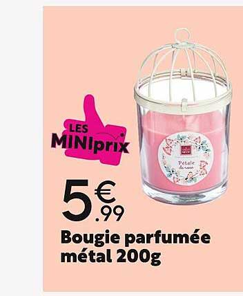 bougie parfumée métal 200g