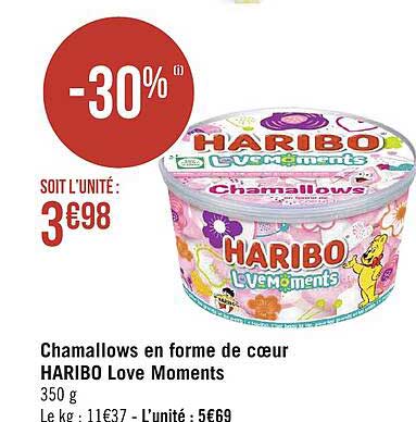 Chamallows En Forme De Cœur Haribo Love Moments