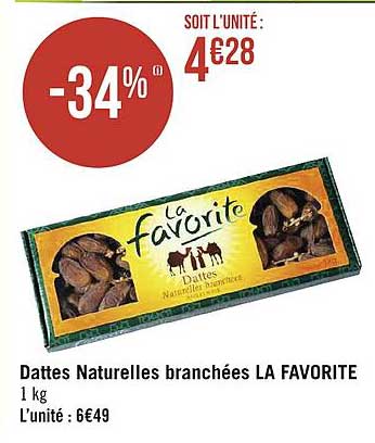 dattes naturelles branchées la favorite