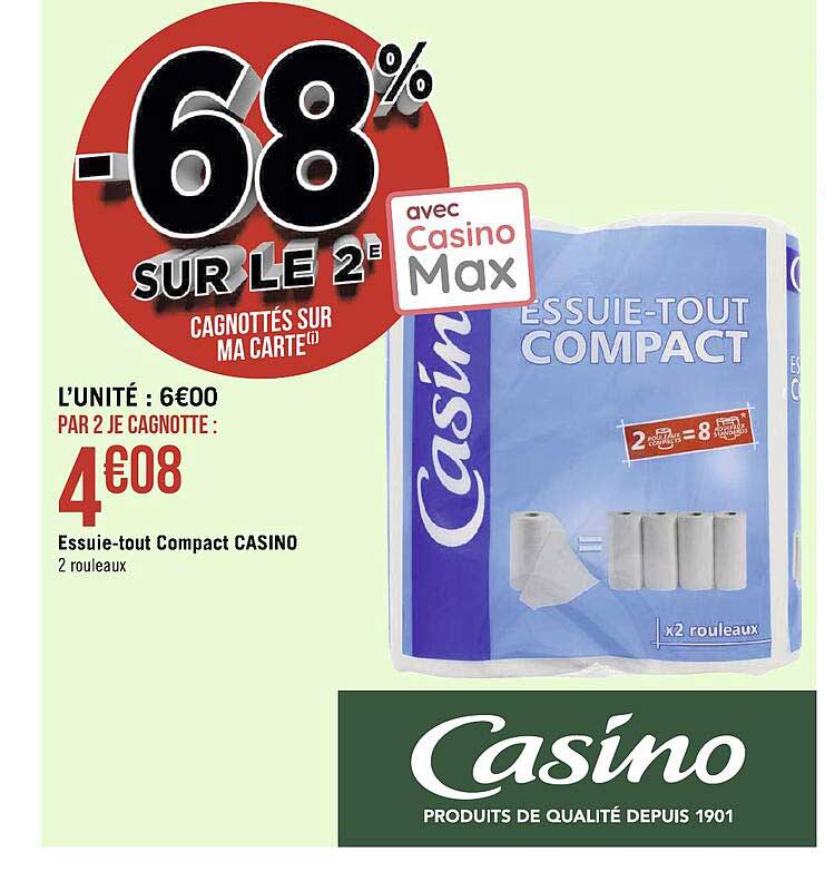 essuie-tout compact casino