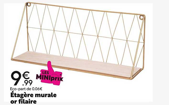 étagère Murale Or Filaire