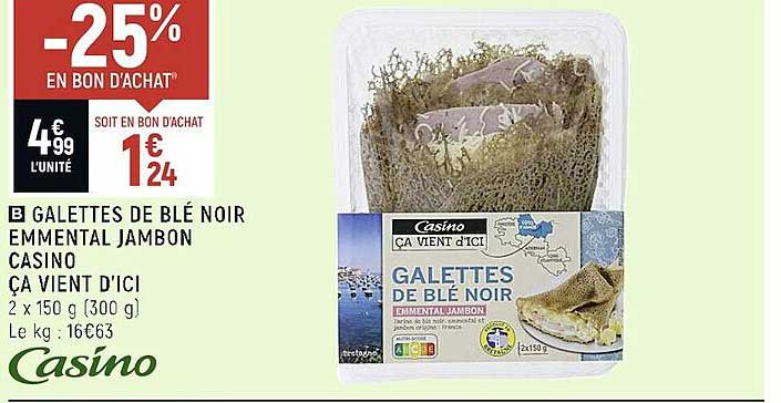 Galettes De Blé Noir Emmental Jambon Casino