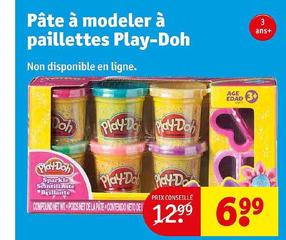 pâte à modeler à paillettes play-doh