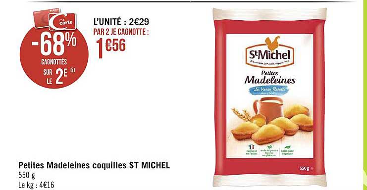petites madeleines coquilles st michel