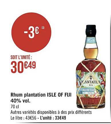 rhum plantation isle of fiji 40% vol
