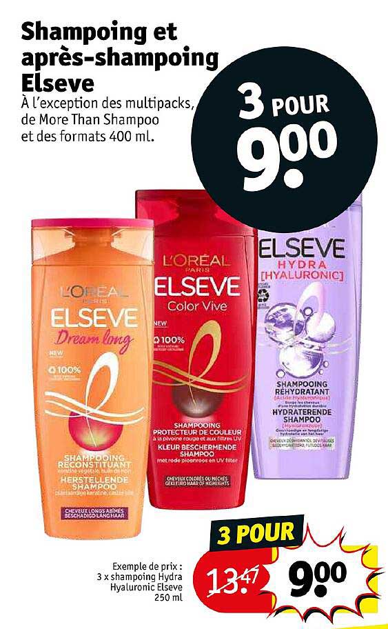 shampoing et après-shampoing elsève