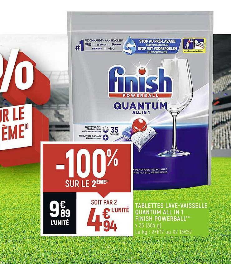 tablettes lave-vaisselle quantum all in 1 finish powerball