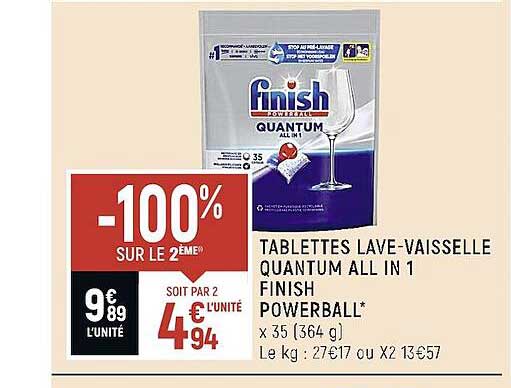 tablettes lave-vaisselle quantum all in 1 finish powerball