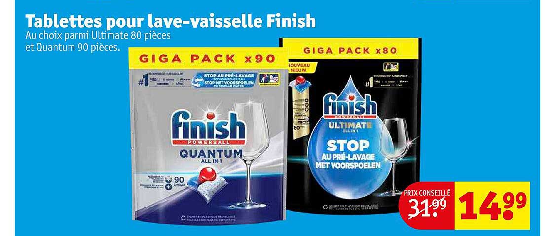 tablettes pour lave-vaisselle finish