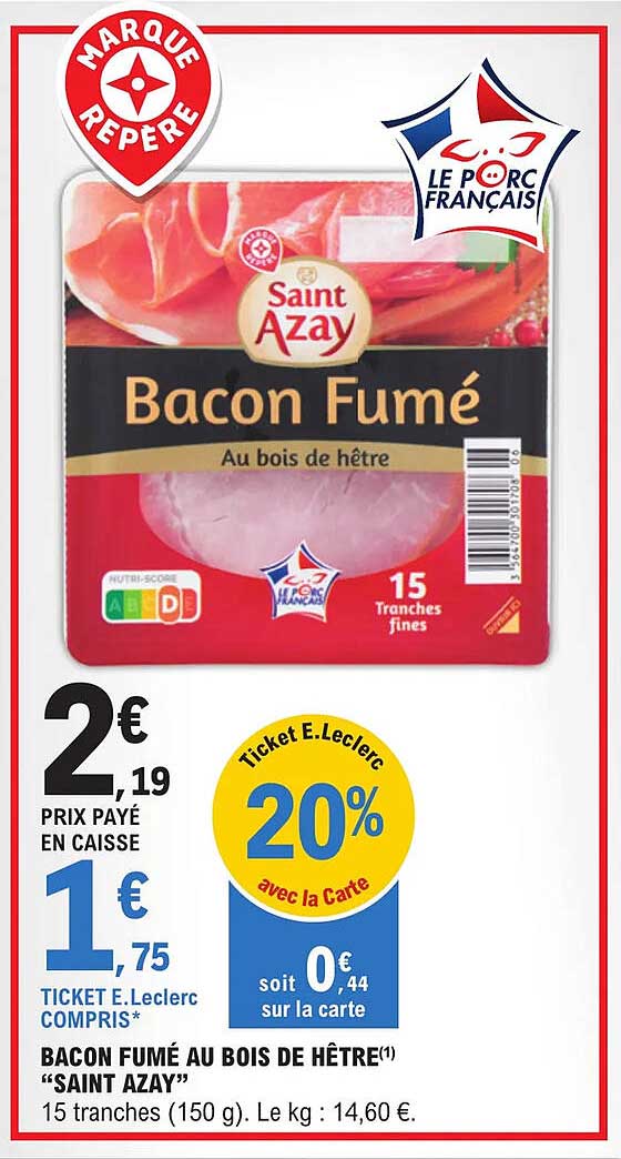 bacon fumé au bois de hêtre "saint azay"