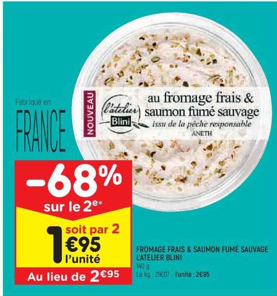 fromage frais & saumon fumé sauvage l'atelier blini