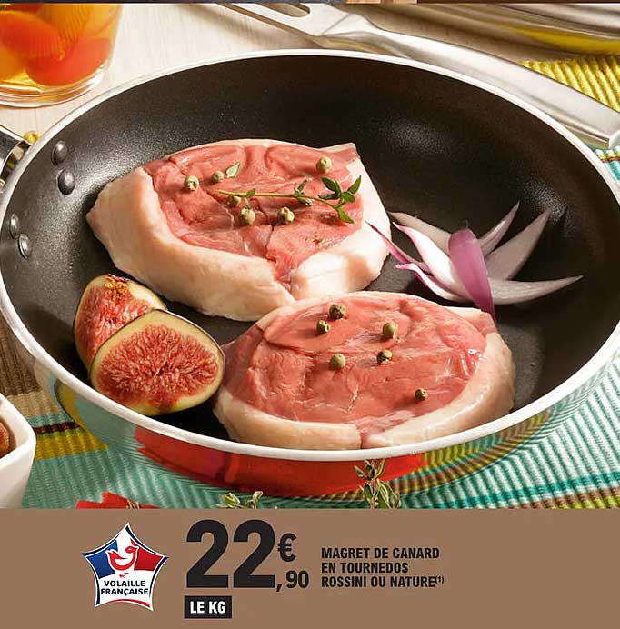 magret de canard en tournedos rossini ou nature