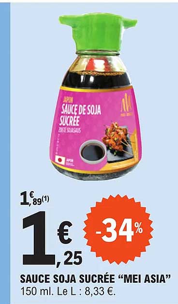 sauce soja sucrée "mei asia"