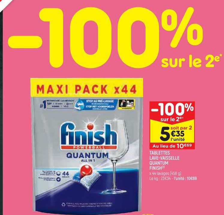 tablettes lave-vaisselle quantum finish