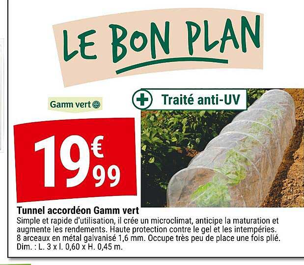 tunnel accordéon gamm vert