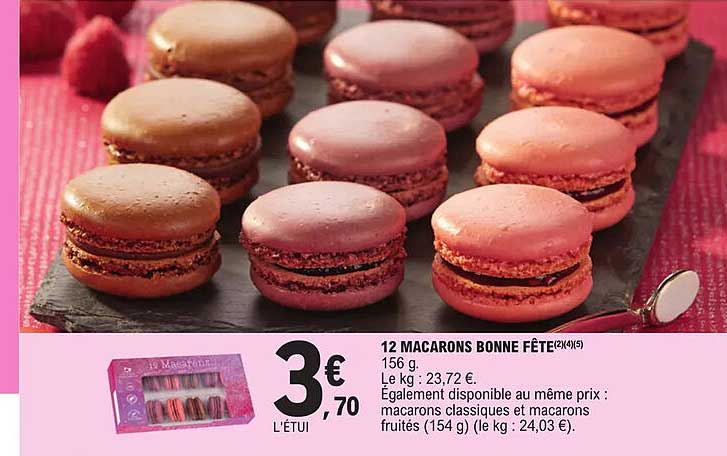 12 macarons bonne fête