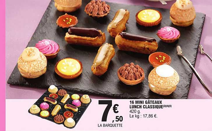 16 Mini Gâteaux Lunch Classique