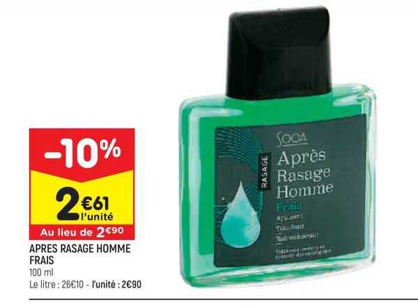 après rasage homme frais