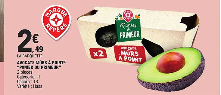 avocats mûrs à point "panier du primeur"