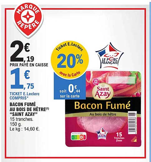 bacon fumé au bois de hêtre saint azay