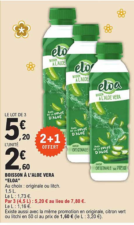 boisson à l'aloe vera "eloa"