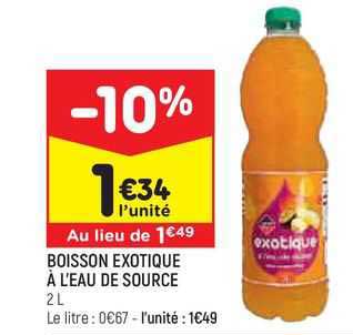 boisson exotique à l'eau de source