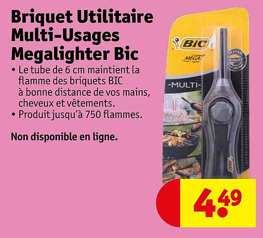 briquet utilitaire multi-usages megalighter bic