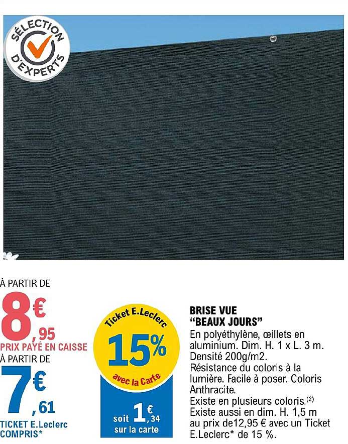 brise vue "beaux jours"