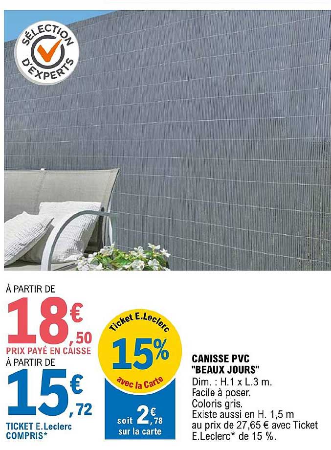 canisse pvc "beaux jours"
