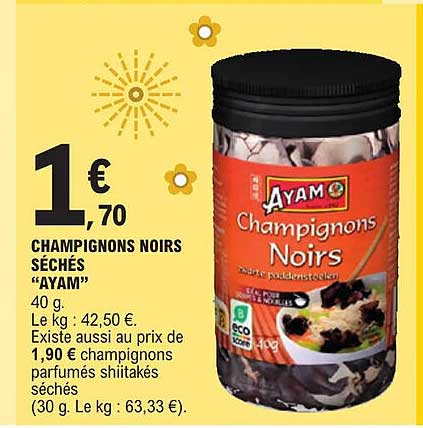 Champignons Noirs Séchés "ayam"